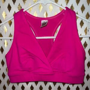 Zumba wear sports bra high impact compression hot pink size S